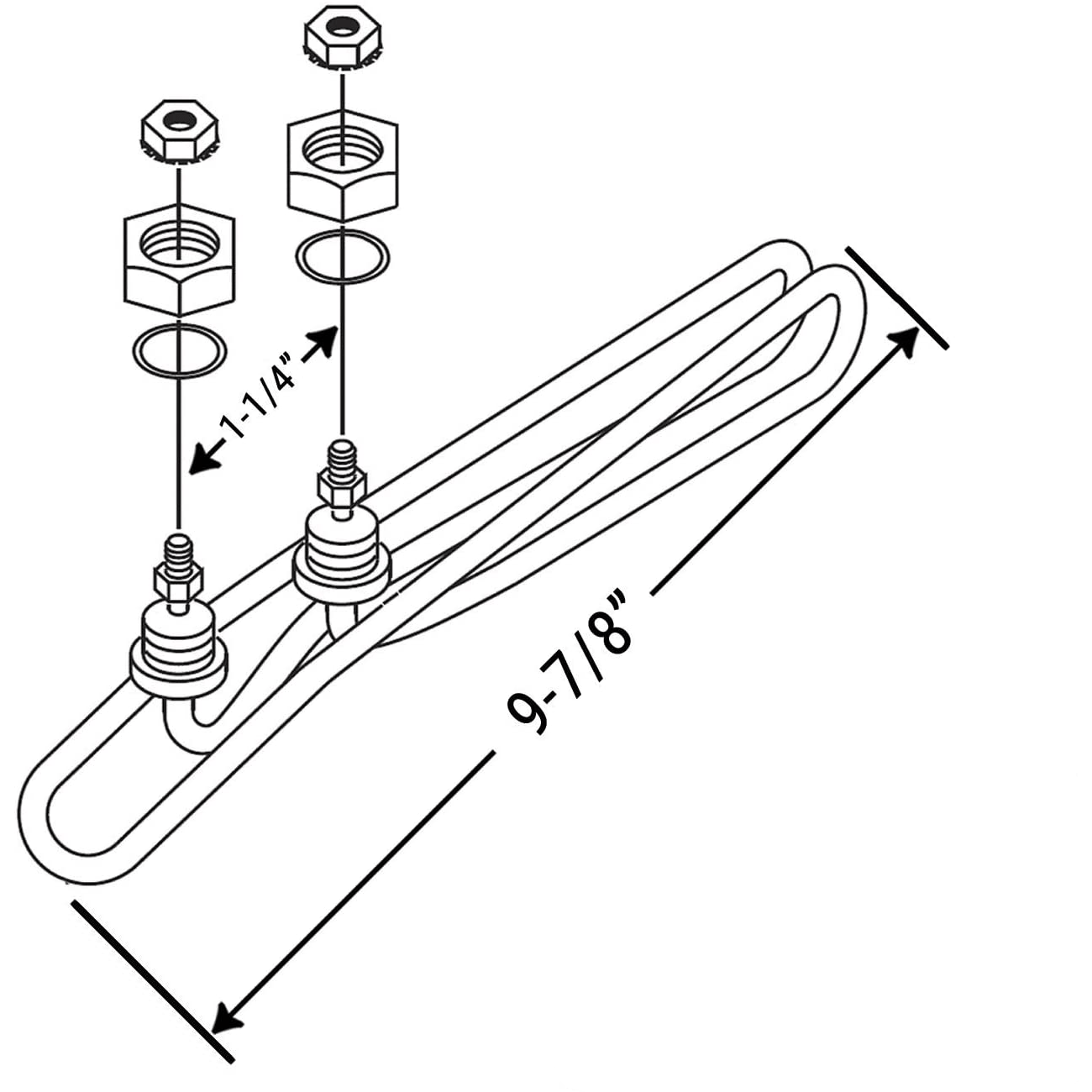 Balboa 4.0kW M-7 Universal Hot Tub Flow Thru Heater Element